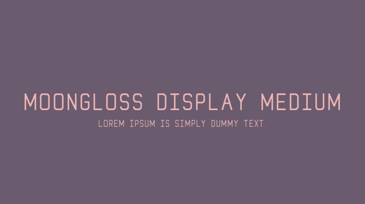 MoonGloss Display Medium Font Family