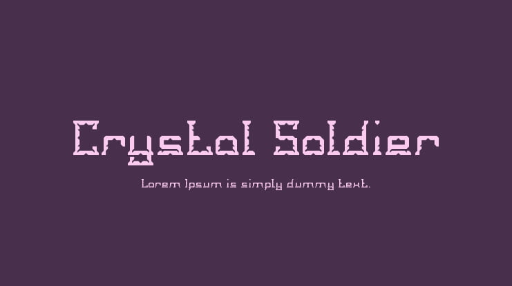 Crystal Soldier Font Family