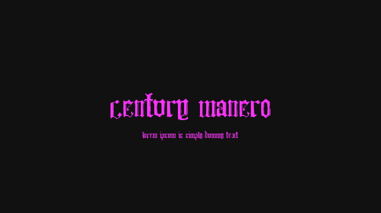 Century Manero Font