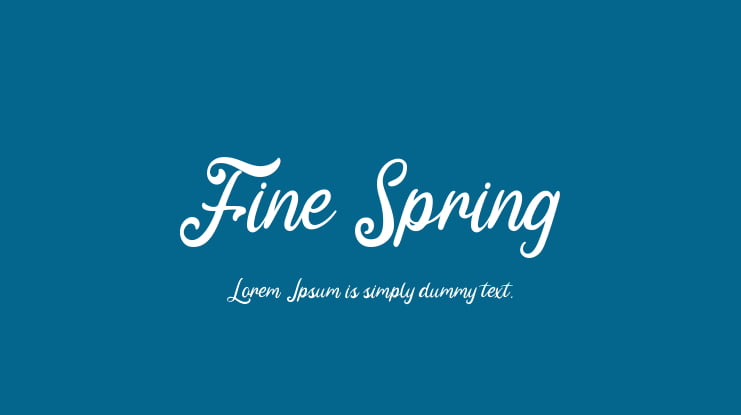 Fine Spring Font