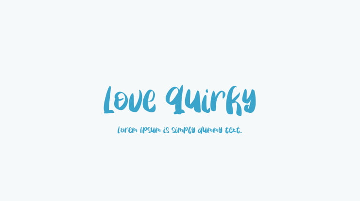 Love Quirky Font