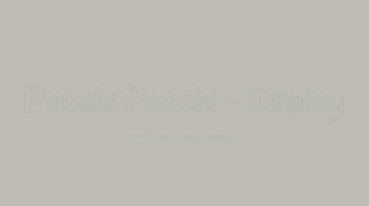 Patchi Patchi - Display Font Family