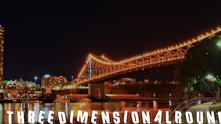 Threedimensional Font Family