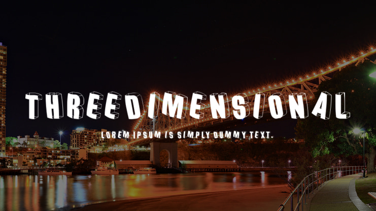 Threedimensional Font Family