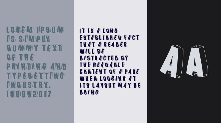 Threedimensional Font Family