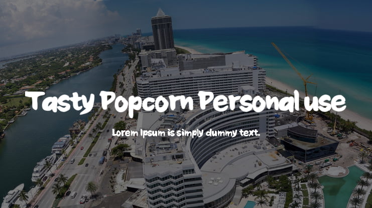 Tasty Popcorn Personal use Font