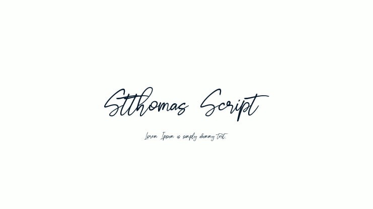 Stthomas Script Font