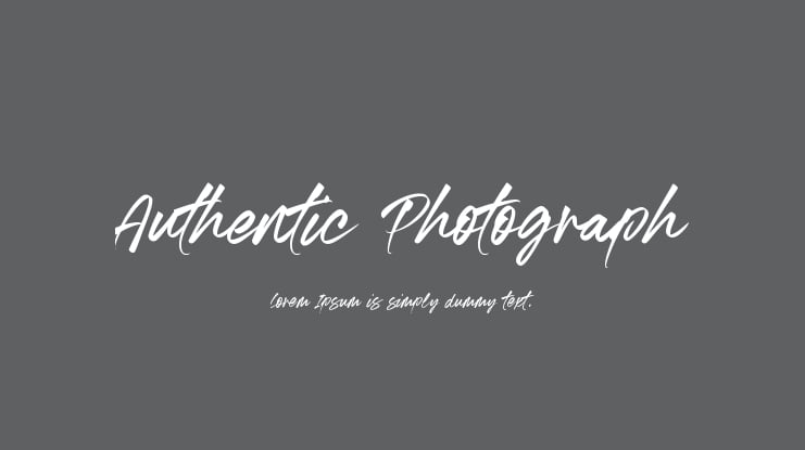 Authentic Photograph Font