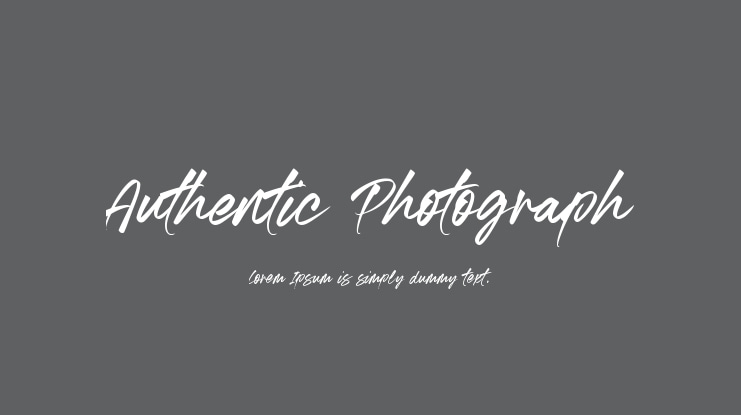 Authentic Photograph Font