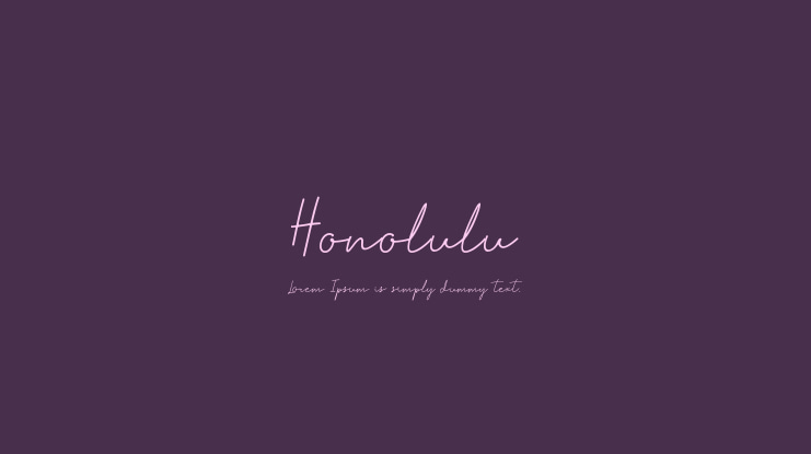 Honolulu Font