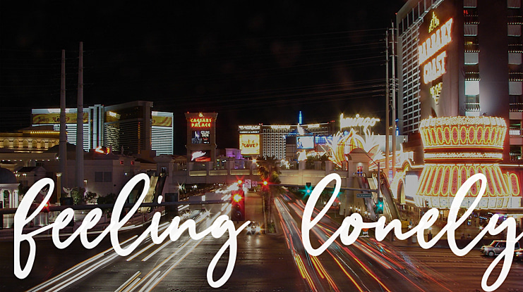 feeling lonely Font