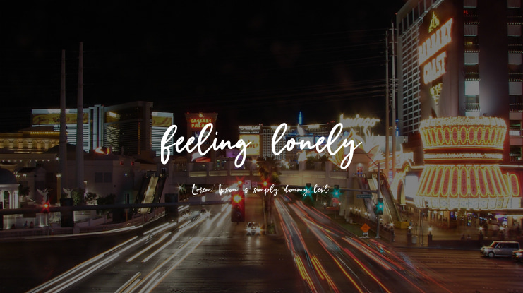feeling lonely Font