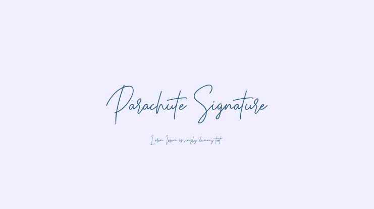 Parachute Signature Font