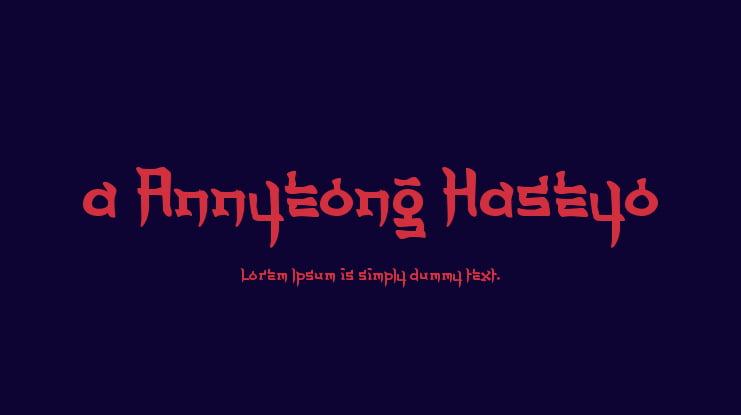 a Annyeong Haseyo Font