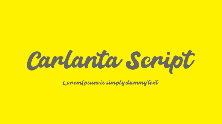 Carlanta  Script Font Family