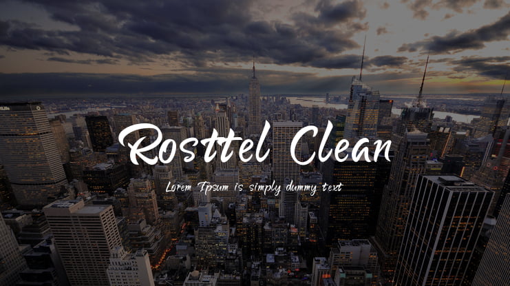 Rosttel Clean Font
