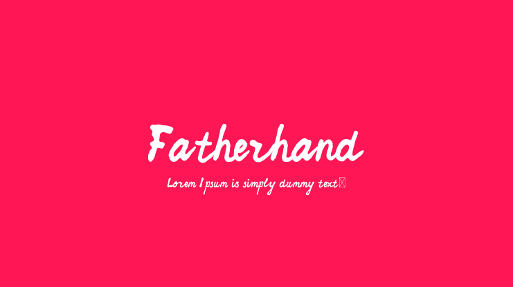 Fatherhand Font