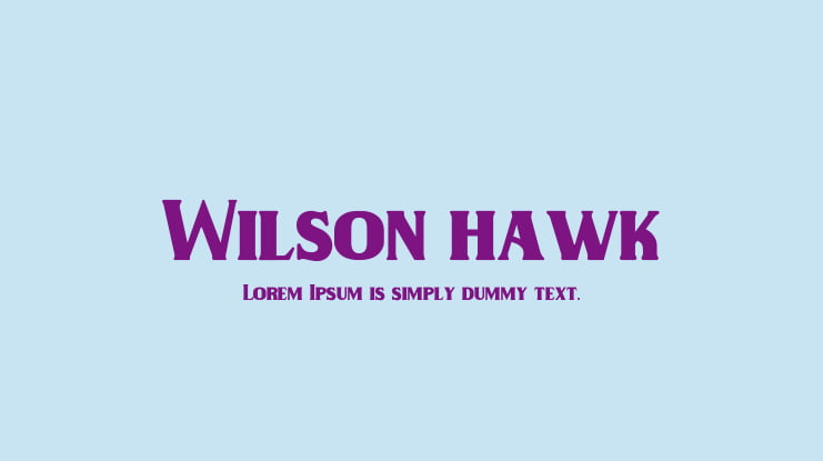 Wilson hawk Font Family