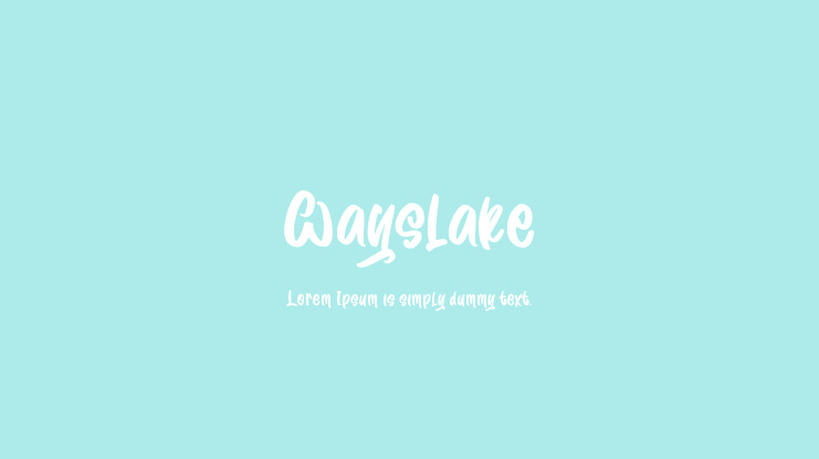 Wayslake Font