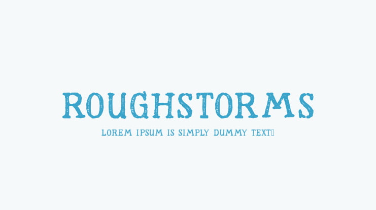 RoughStorms Font