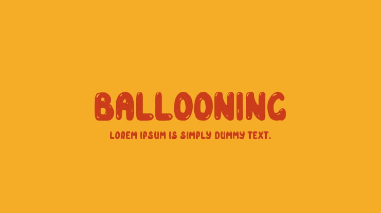 Ballooning Font
