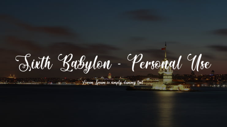 Sixth Babylon - Personal Use Font