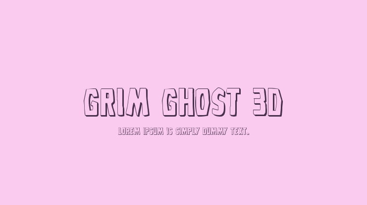 Grim Ghost 3D Font Family
