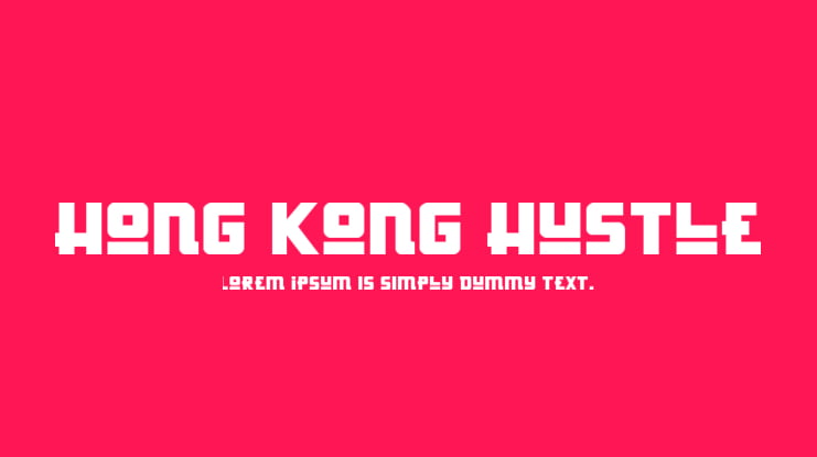 Hong Kong Hustle Font Family
