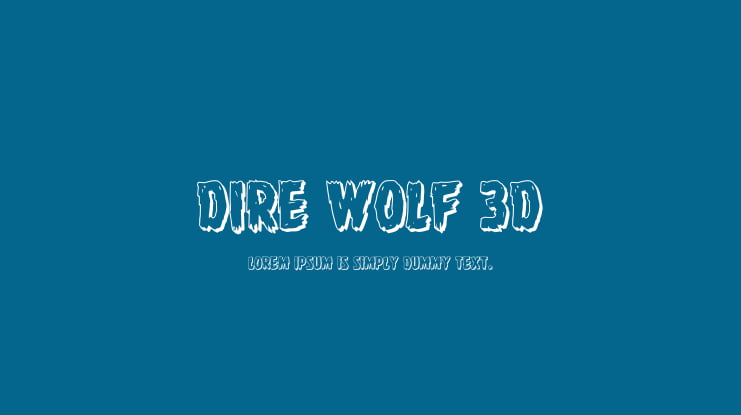 Dire Wolf 3D Font Family