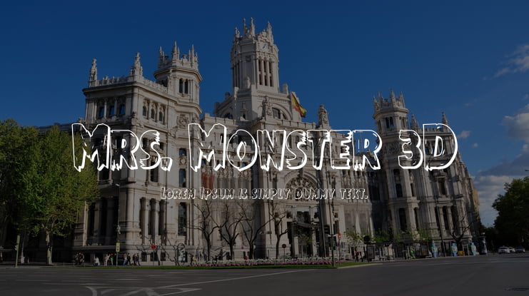 Mrs. Monster 3D Font Family