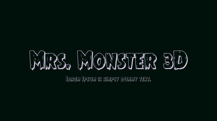 Mrs. Monster 3D Font Family