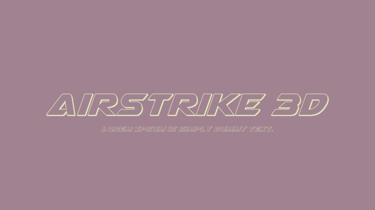 Airstrike 3D Font Family