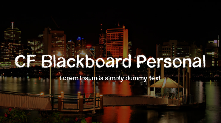 CF Blackboard Personal Font