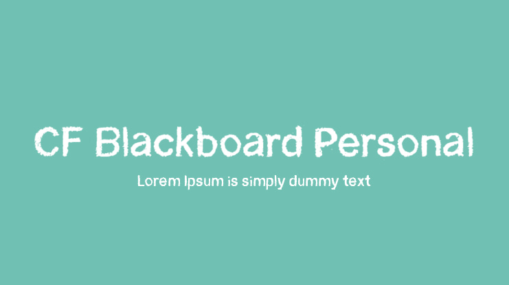 CF Blackboard Personal Font