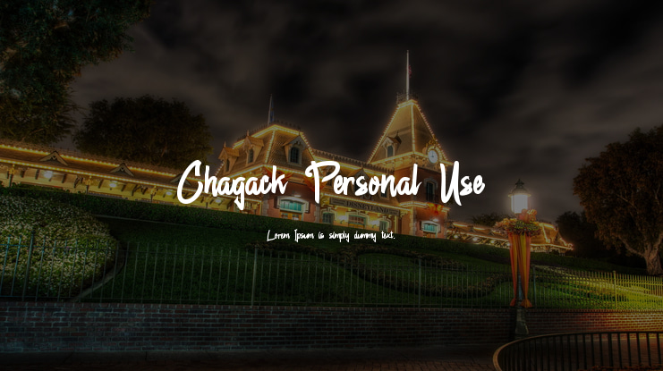 Chagack Personal Use Font