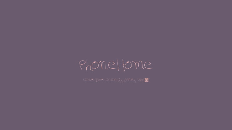 PhoneHome Font