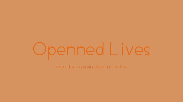 Openned Lives Font Family
