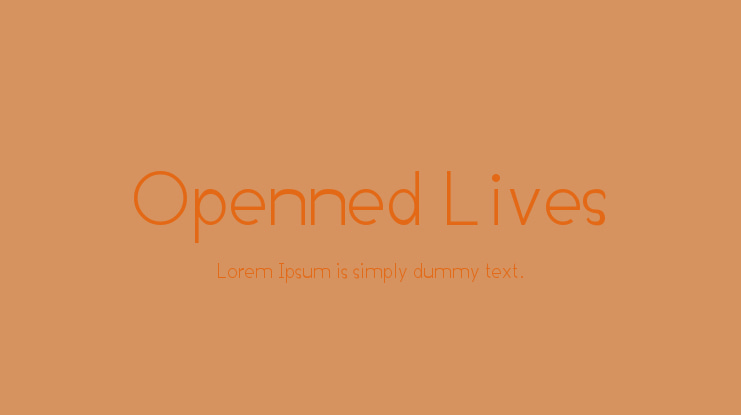 Openned Lives Font Family