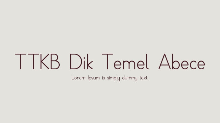 TTKB Dik Temel Abece Font Family