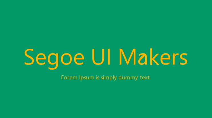 Segoe UI Makers Font