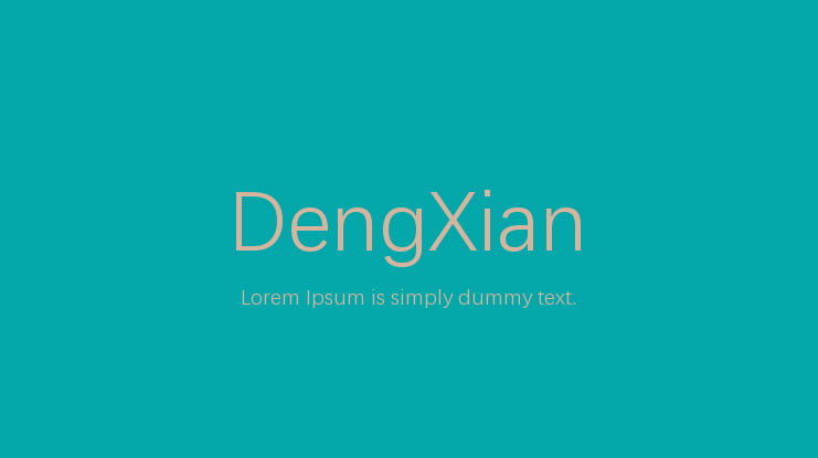 DengXian Font Family