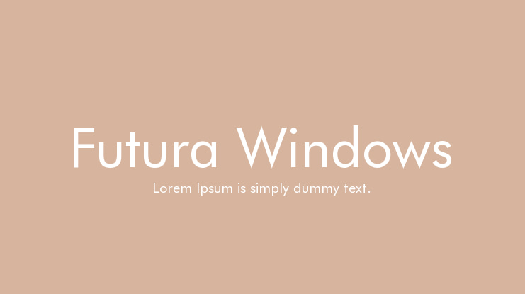 Futura Windows Font Family