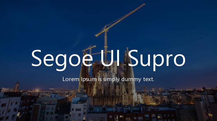 Segoe UI Supro Font Family
