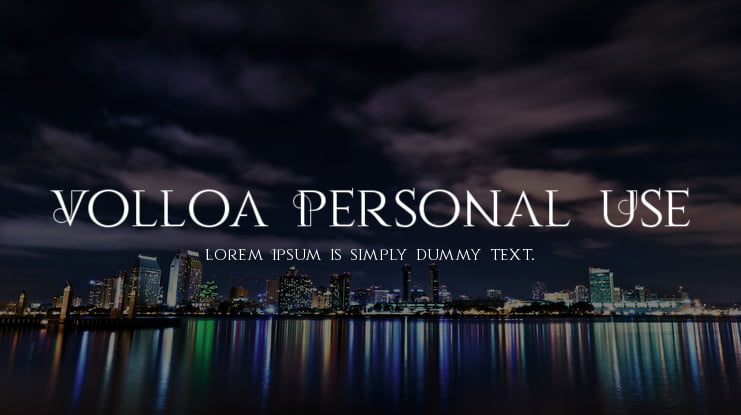 Volloa Personal Use Font