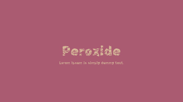Peroxide Font
