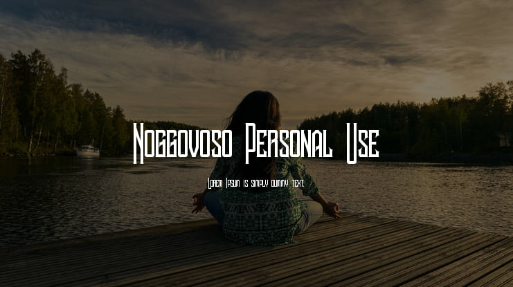Noggovoso Personal Use Font