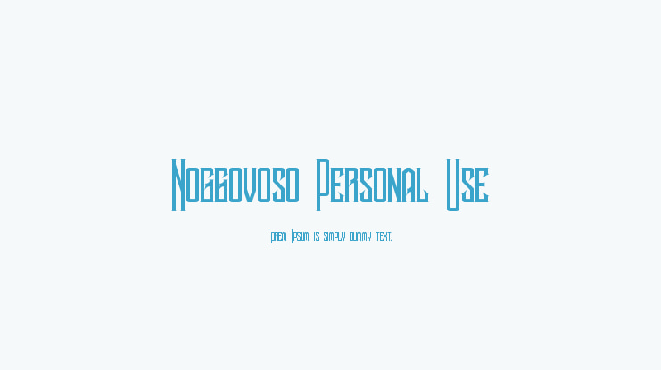 Noggovoso Personal Use Font