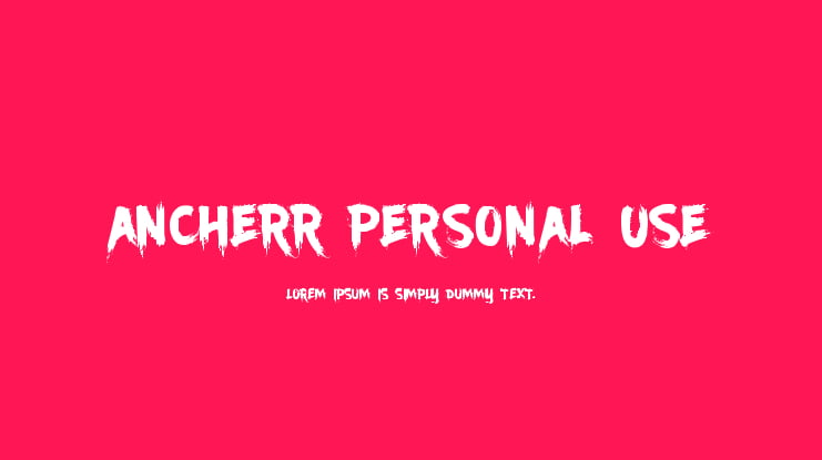 Ancherr Personal Use Font