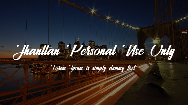 Jhanttan Personal Use Only Font Family
