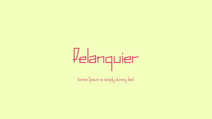 Pelanquier Font Family